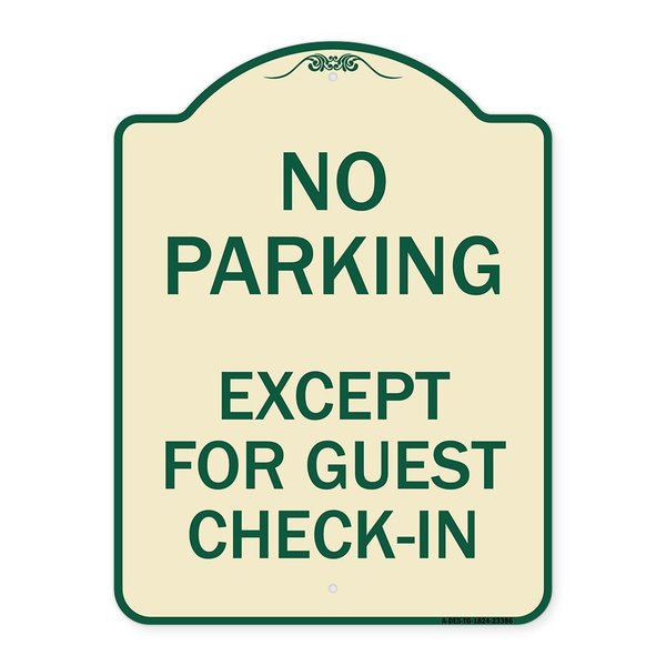 Signmission Parking Reserved for Guests Only Heavy-Gauge Aluminum Architectural Sign, 24" x 18", TG-1824-23386 A-DES-TG-1824-23386